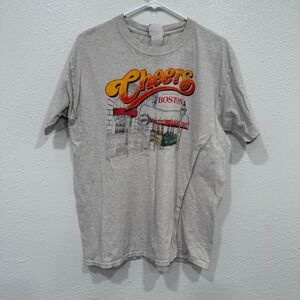 Vintage Cheers Boston T Shirt 2002 Officially Licensed Gray‎ Tee